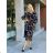 Summer long sleeve flowered women's dress (UNI S / L) ITALIAN FASHION IMK20150