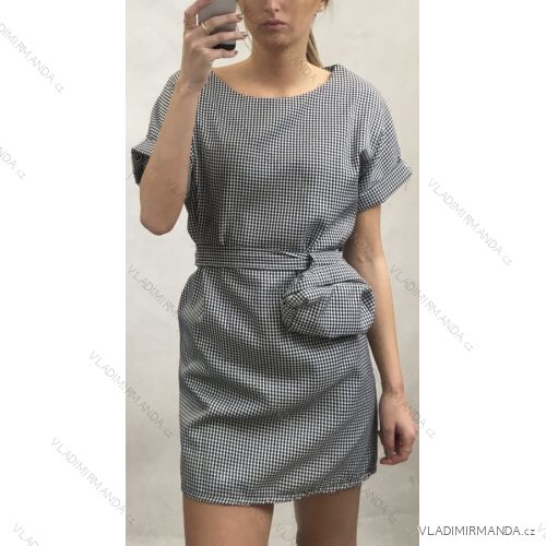 Elegant short-sleeved women's dress (uni s-m) ITALIAN FASHION IM920146