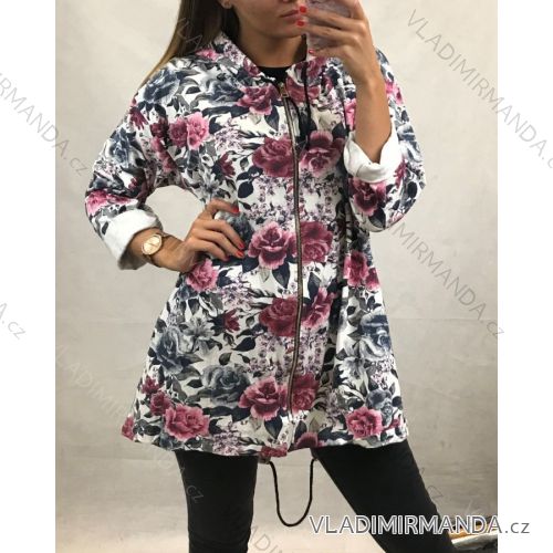 Sweatshirt thin extended long sleeve hooded women (UNI S-L) ITALIAN FASHION IMB20038