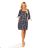 281-4 SOPHIE Comfortable Oversize dress - leaves on a dark background