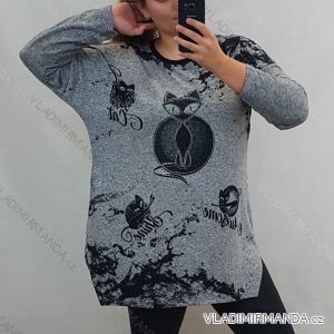 Tunika Tričko dlouhý rukáv dámská nadrozměr (uni XL-XXL)Turecká moda TME20108