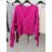 Blouse long sleeve with ruffles women (UNI S / L) ITALIAN FASHION IMK20159