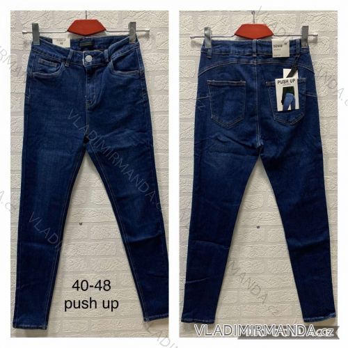 Rifle jeans push up dlouhé dámské nadrozměr (40-48) JEANS JWA20006