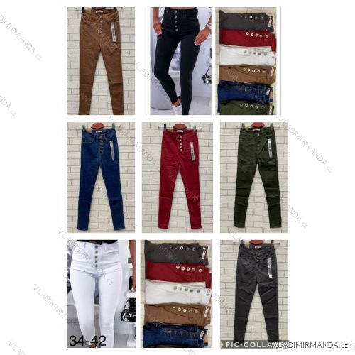 Jeans pants leatherette with zip (xs-m) JEANS JWA20028