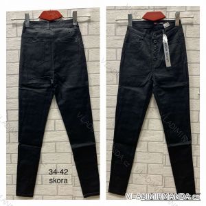 Jeans pants leatherette with zip (xs-m) JEANS JWA20029