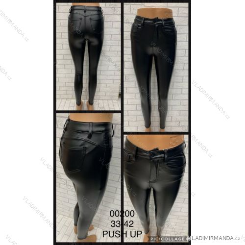 Leggings pants leatherette with zip (33-42) JEANS JWA20043