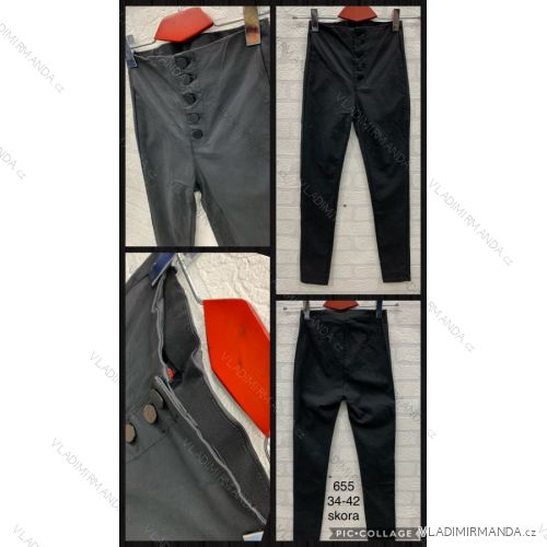 Leggings pants leatherette with zip (34-42) JEANS JWA20049