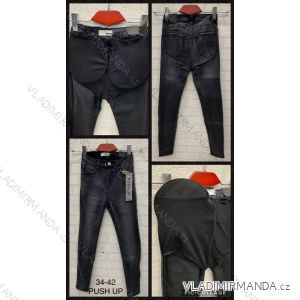 Jeans pants leatherette with zip (xs-m) JEANS JWA20054