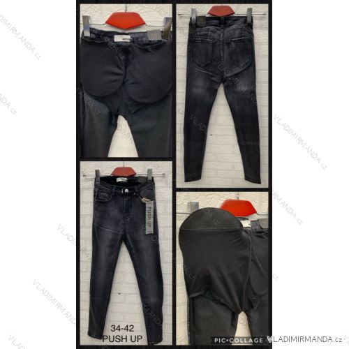 Jeans pants leatherette with zip (xs-m) JEANS JWA20054