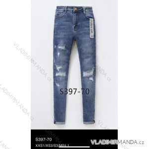 Jeans pants leatherette with zip (XXS-L) LAULIA JWA20069