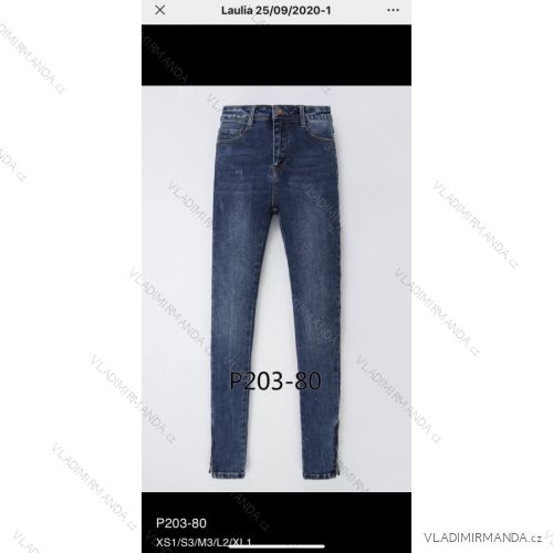 Jeans pants leatherette with zip (XS-XL) LAULIA JWA20072