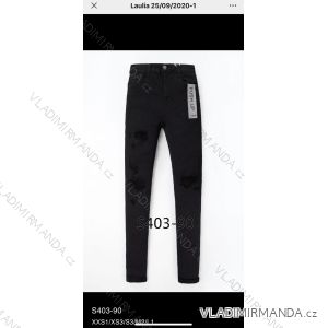 Jeans pants leatherette with zip (XXS-L) LAULIA JWA20073