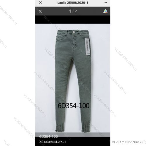 Jeans pants leatherette with zip (XS-XL) LAULIA JWA20085