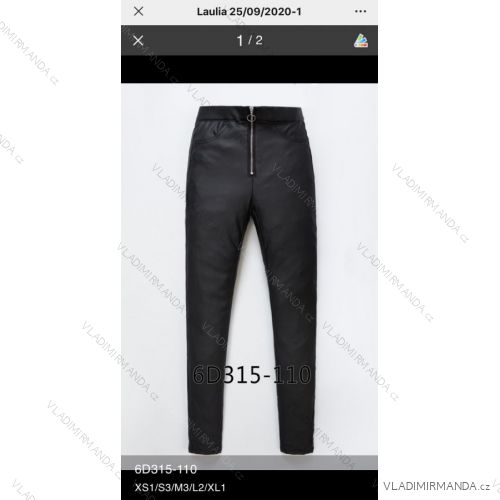 Leggings pants leatherette with zip (XS-XL) LAULIA JWA20099