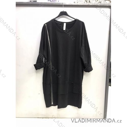 Šaty elegantní dlouhý rukáv dámské oversize (S/M/L ONE SIZE) ITALSKÁ MÓDA IMWD20463