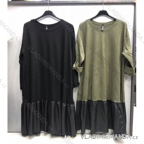 Šaty dlouhý rukáv dámské oversize (S/M/L ONE SIZE) ITALSKÁ MÓDA IMWD20469