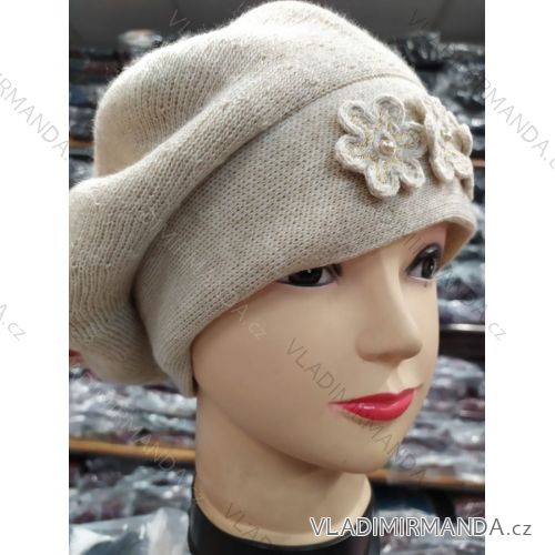 Women's cap with stones (uni) WOOLK POLAND PV417027