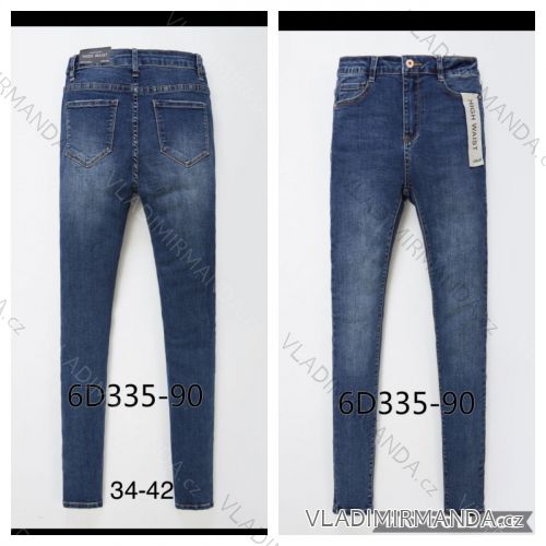 Rifle jeans s vysokým pasem dlouhé dámské (34-42) LAULIA JWA206D335-90