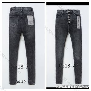 Rifle jeans s vysokým pasem dlouhé dámské (34-42) LAULIA JWA20P218-70