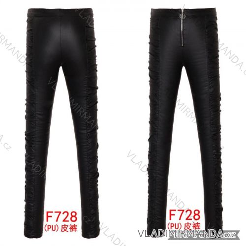 Legíny/Kalhoty koženkové dlouhé dámské (XS-XL) JEANS JWA20F728