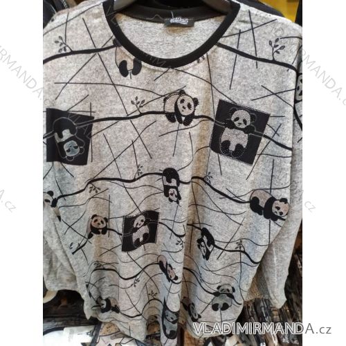 Tunika tričko s kamínky dlouhý rukáv dámská nadrozměrná (xl-2xl) TURECKÁ MÓDA TME20127