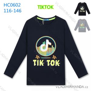 Tričko dlouhý rukáv tik tok dětské dorost chlapecké (116-146) KUGO HC0602