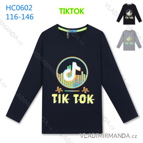 Tričko dlouhý rukáv tik tok dětské dorost chlapecké (116-146) KUGO HC0602