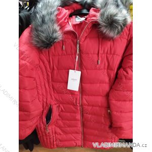 Bunda/kabát zimní na zip s kapucí a kožíškem dámská (3XL-7XL) POLSKÁ MÓDA PM6201792-D