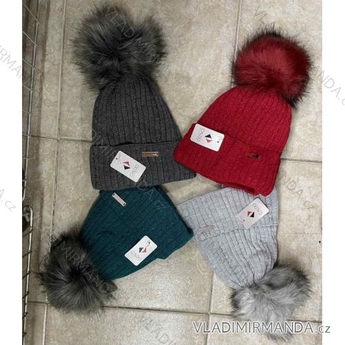 Women's warm winter fleece hat (ONE SIZE) WROBI POLAND PV919036