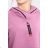 Oversize dark pink tunic with a zipper on the hood