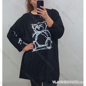 Šaty dlouhý rukáv dámské (UNI XL/3XL) ITALSKÁ MODA IM4200958/DR