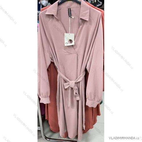 Šaty elegantní douhý rukáv (S/M/L ONE SIZE) ITALSKá MODA IMM21018