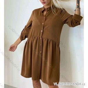 Šaty elegantní douhý rukáv (S/M/L ONE SIZE) ITALSKá MODA IMM21022