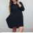 Dress oversize long sleeve womens (L-XL) ITALIAN FASHION IM420085 black L / 2XL
