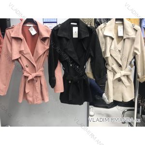 Coat cut leatherette zip tie women (S-XL) ITALIAN FASHION IMWD20664