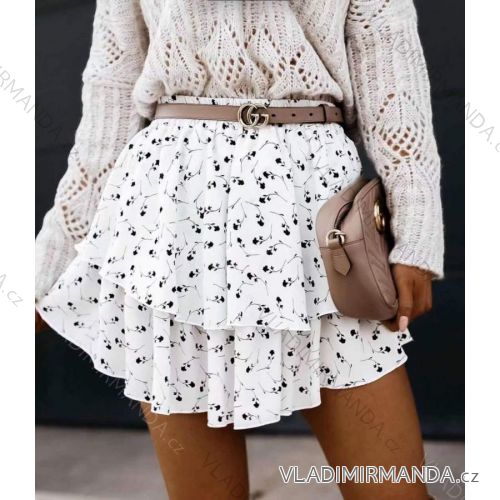 Women's summer skirt folded medium length flowered (UNI S / L) ITALIAN FASHION IMK20126