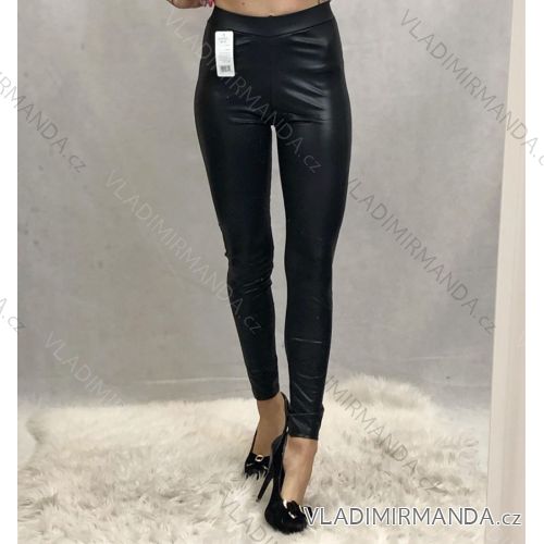 Leggings long LEATHER WOMEN (s-xl) ITALIAN FASHION IM919X2024 L / XL black