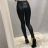 Leggings long LEATHER WOMEN (s-xl) ITALIAN FASHION IM919X2024 L / XL black