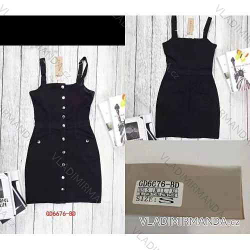 Denim short sleeve dress women (s-xl) GOURD MA120GD6047-J