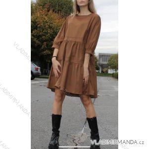 Šaty elegantní 3/4 rukáv dámské (S/M/L ONE SIZE) ITALSKá MóDA IMWD211122