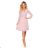 313-4 ISABELLE Pleated dress with neckline and long sleeve - powder pink