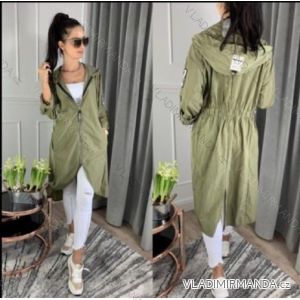 Kabát tenký jarní dlouhý rukáv dámský (S/M ONE SIZE) ITALSKÁ MÓDA IMWD211465