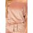 139-9 Sports dress with short sleeves - velor - dirty pink