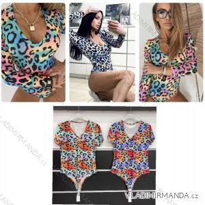 Body dlouhý rukáv leopard dámské (S/M ONE SIZE) ITALSKÁ MÓDA IMWD212280