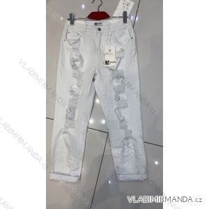 Kalhoty rifle jeans dlouhé trhané dámské (XS-XL) M.SARA MRS213716