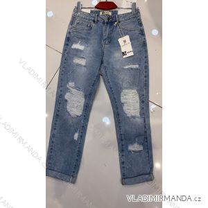 Kalhoty rifle jeans dlouhé trhané dámské (XS-XL) M.SARA MRS213719