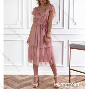 Šaty elegantní bez rukávů dlouhé dámské (S/M ONE SIZE) ITALSKÁ MÓDA IMWD212746