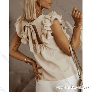 Halenka elegantní krátký rukáv dámská (S/M ONE SIZE) ITALSKÁ MÓDA IMWD213052