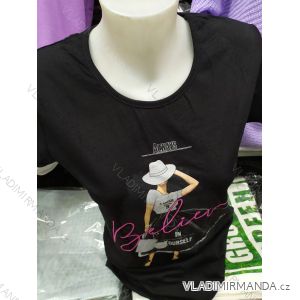 T-shirt short sleeve with lace women (uni s / m) TURKISH FASHION TM920024