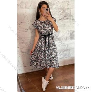 Summer long sleeve flowered women's dress (UNI S / L) ITALIAN FASHION IMK20150